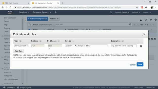 Connect AWS RDS MySQL database instance with workbench part7 смотреть онлайн