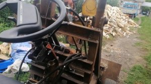 Мини погрузчик мини трактор. Своими руками. Испытания ковша на приделе.