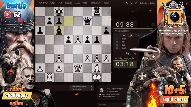 Rapid chess 10+5 / Lichess online game play (rated challenges) Memes edition #lichess #online_chess смотреть онлайн