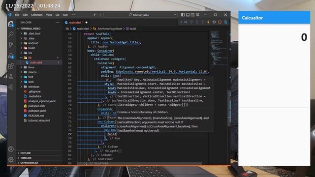 How to create a Simple Calculator with Flutter for all Platforms. смотреть онлайн