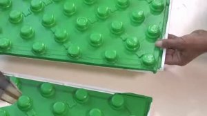 Теплый пол водяной, пример монтажа на мат с бобышками