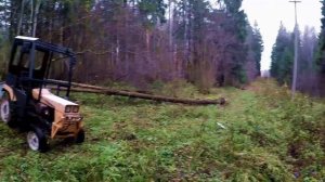 Еду в лес на минитракторе Синтай за валежником