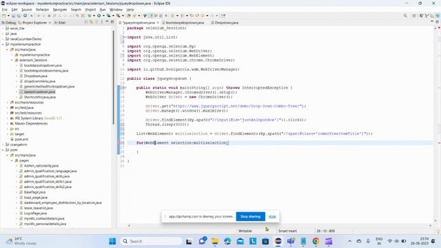 Jquery Drop Down Using Selenium WebDriver(Java) смотреть онлайн