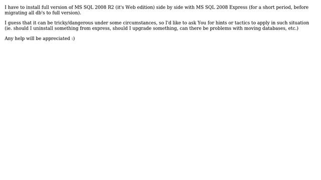 Installing MS SQL Server 2008 R2 side by side with MS SQL 2008 R2 Express edition смотреть онлайн