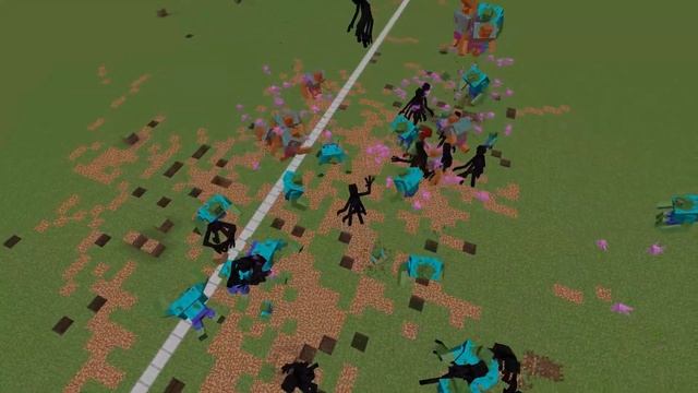 100 MUTANT ZOMBIE Vs 100 MUTANT SKELETON In Minecraft Mob Battle