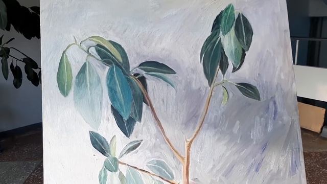 Видео-урок №11 Рисуем цветочный натюрморт в технике холст, масло смотреть онлайн