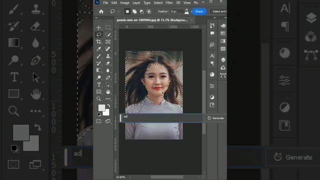 How to add Short Hair by Using Generative Fill in Adobe Photoshop Beta смотреть онлайн