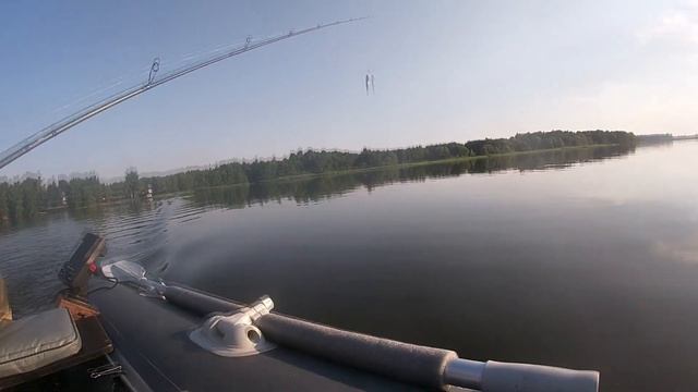 Рыбалка! Тролинг по Волге Калязин✌Судак,Щука.Щучька на 2кг+- смотреть онлайн