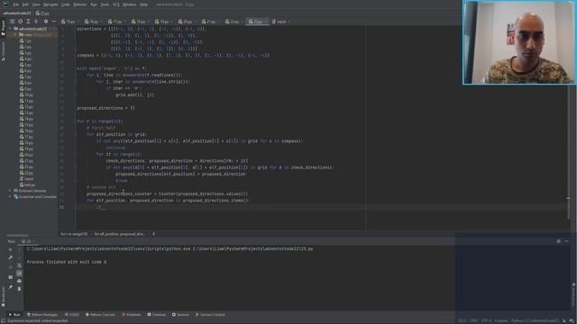 Advent of Code 2022 (python) - day 23 "Unstable Diffusion" смотреть онлайн