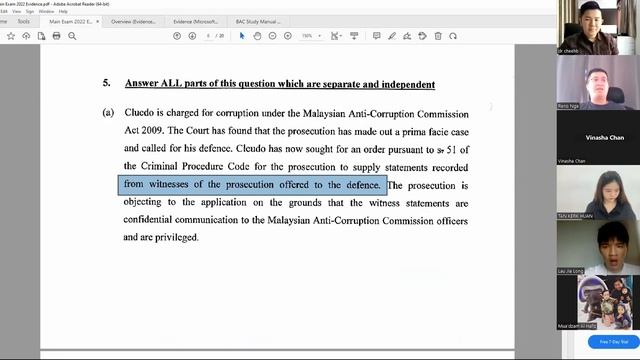Reno Nga Pro Bono Lecture: Past Year Question Evidence Paper 2022 смотреть онлайн