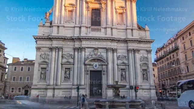 Sant Andrea Della Valle church timelapse hyperlapse in Rome смотреть онлайн