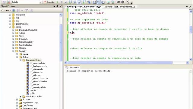 part 4 : SQL server security (darija) : login - users - roles - permissions - stored procedure смотреть онлайн
