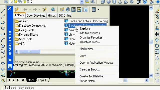 AutoCad - 12-5 فتح الرسم من مركز التصميم смотреть онлайн