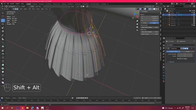 how to make a pleated skirt in blender смотреть онлайн