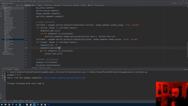 Pygame Tutorial (Basics) Galaga Style Game Part 13 - Player Collision and Starting Health System смотреть онлайн