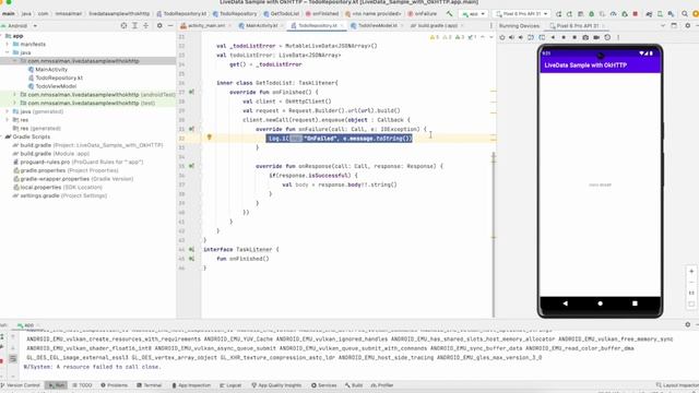Android Kotlin Tutorial OkHttp RestAPI With LiveData Sharing Using Model