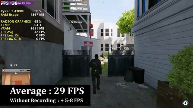 Ryzen 3 4300U Test In 5 Games Part 4 - Lenovo Ideapad Slim 3