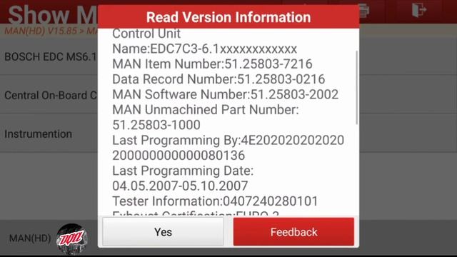 MAN truck diagnostic full system by Launch x431HD смотреть онлайн