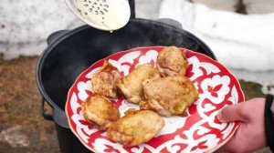 Курица на рисе в казане на костре. Рецепт который точно повторишь.