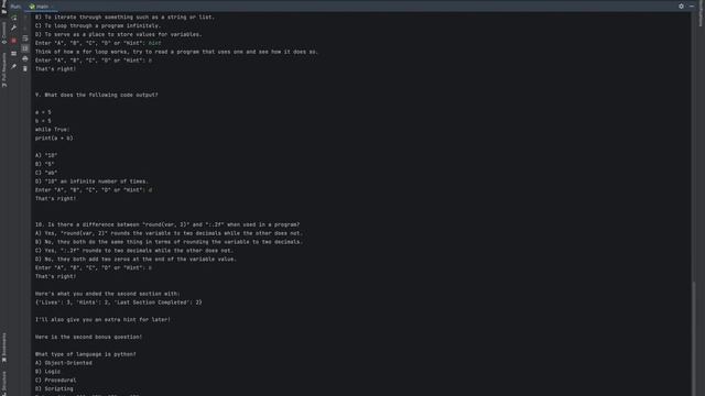 Python Quiz Game смотреть онлайн