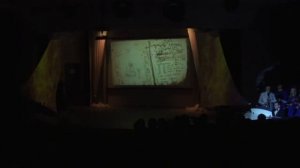 песочное шоу и видео-арт на открытии библиотеки