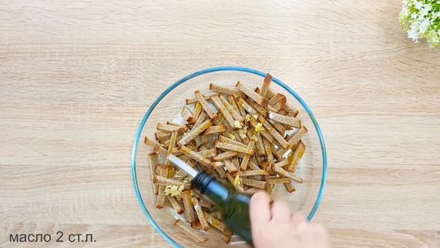 РЖАНЫЕ СУХАРИКИ С ЧЕСНОКОМ | для салата | к пиву | вкусный перекус | Просто смешайте, и все готово смотреть онлайн