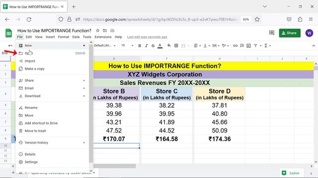 Google Sheets | IMPORTRANGE | Function | Import Data from Range | Example | Spreadsheet Tutorial смотреть онлайн