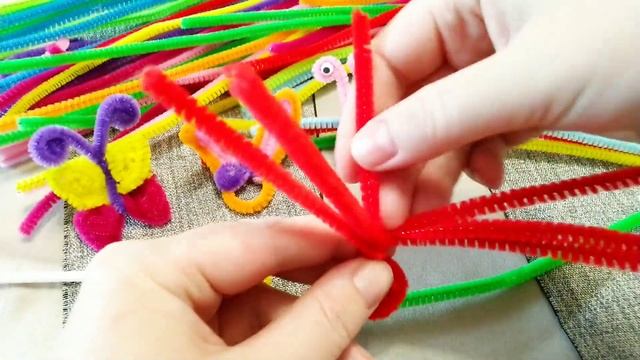 СИНЕЛЬНАЯ ПРОВОЛОКА ??????ПОДЕЛКИ ИЗ ПУШИСТОЙ ПРОВОЛОКИ ?????? ДЛЯ ДЕТЕЙ... ЛЕГКО И БЫСТРО.