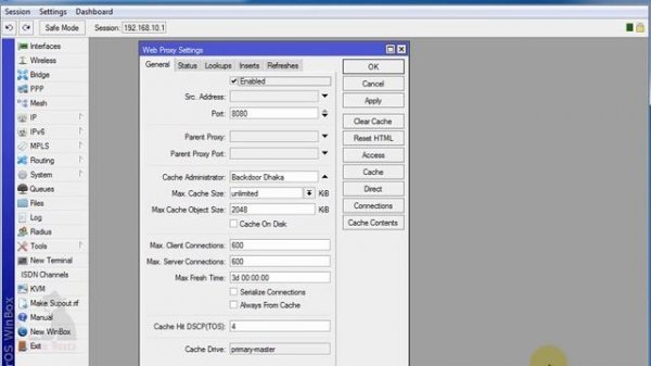 Mikrotik Transparent Web proxy with Cache on Disk and block website using Web proxy | Part-19