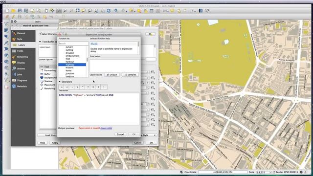 QGIS lesson 17 – Adding and styling road labels смотреть онлайн