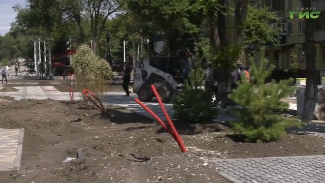 Комплексное благоустройство на улице Авроры в Самаре завершится к сентябрю