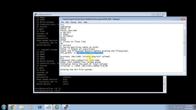 How Extend Logical Volume Size in CentOS Linux 7 - LVM (XFS File System Type) смотреть онлайн
