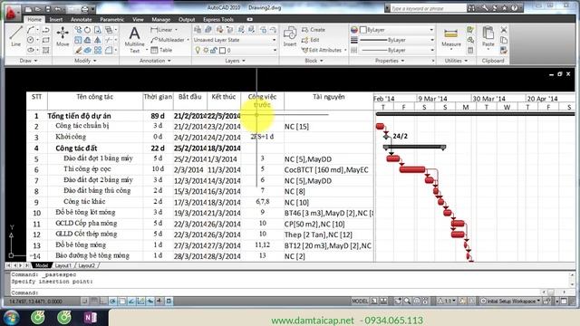 Xuất tiến độ từ Ms Project sang Autocad смотреть онлайн