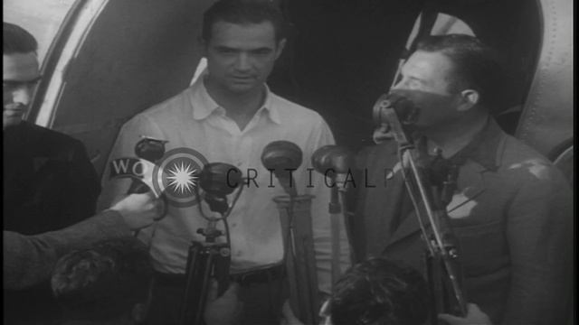 Aviator Howard Hughes takes off for Paris from Floyd Bennett Field in New York du...HD Stock Footag смотреть онлайн