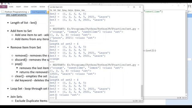 Python Programming - 5 - Collections - Sets in detail | Python Programming in Tamil смотреть онлайн