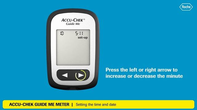 Accu Chek Guide Me setting time and date смотреть онлайн