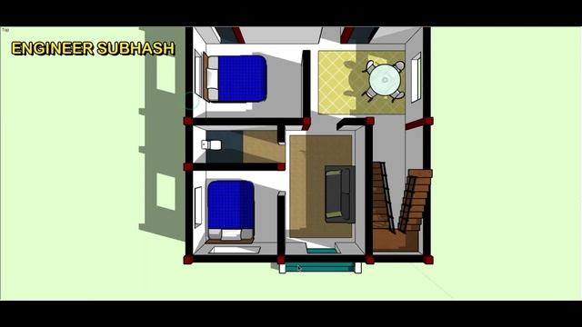 29*41 best 3d house plan with 3 bedrooms II 29*41 home design II 29 x 41 ghar ka design смотреть онлайн