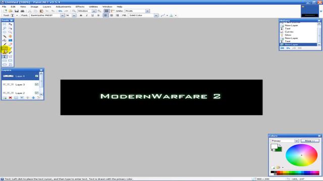 How to create ModernWarfare 2 text in Paint.NET смотреть онлайн