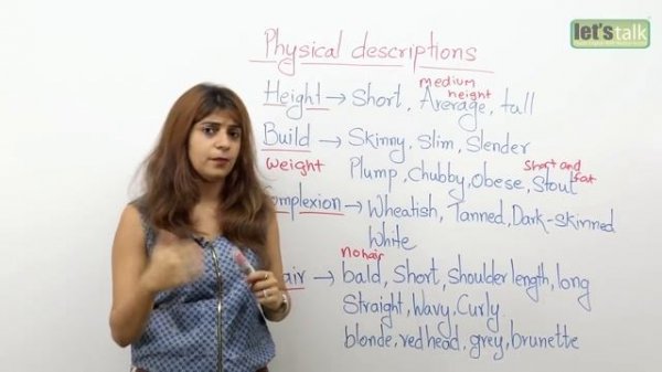 Speaking about physical appearance in English - Spoken English Lesson