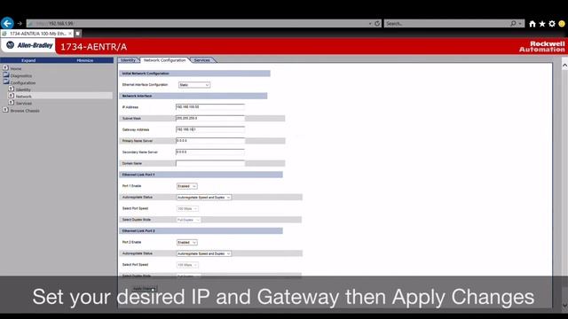1734-AENT/ AENTR IP setting with web-page смотреть онлайн