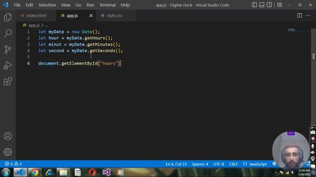 Digital clock in JavaScript coding смотреть онлайн