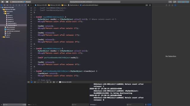 iOS RSSchool 2020. Memory management смотреть онлайн