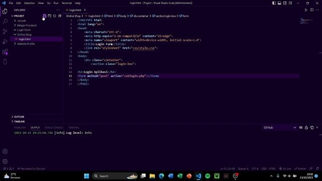 Make a Simple Login Form using HTML in Visual Studio Code смотреть онлайн