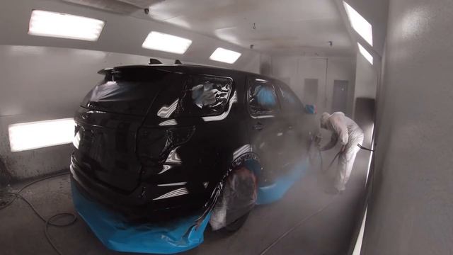 Maaco base coat clear coat paint job black ford explorer смотреть онлайн