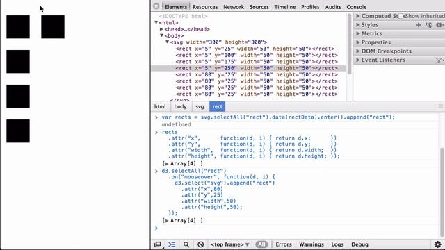 D3.js Event Action At A Distance - D3.js v3 Tutorial смотреть онлайн