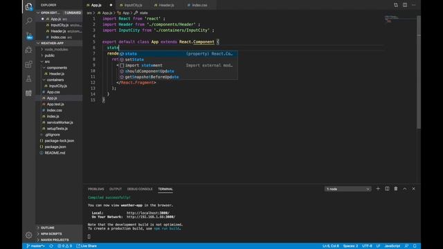 Build a Weather App in React.Js using API | React.Js Tutorial | смотреть онлайн