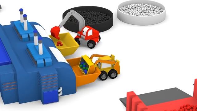 Le SOUS-MARIN avec TINY TRUCKS: bulldozer, grue, tractopelle | Dessin animé éducatif смотреть онлайн