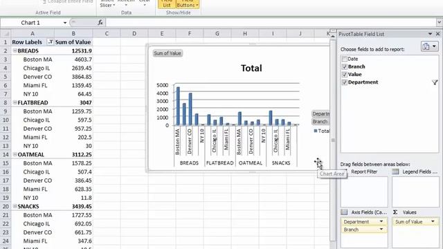 Microsoft Excel 2010 Advanced Training - Part 24 - How to Format a Pivot Table and Pivot Chart смотреть онлайн