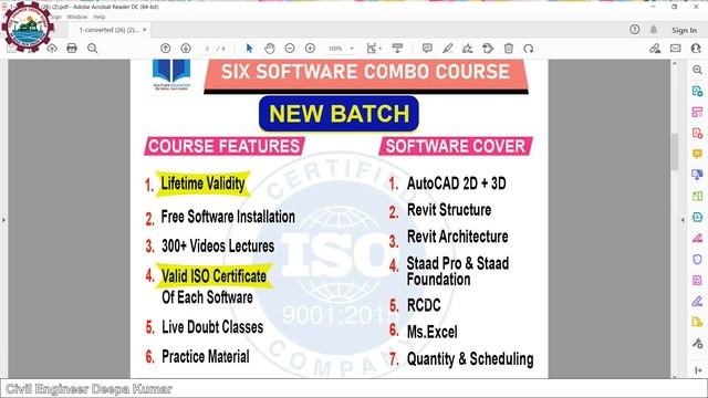 Six Software Combo course- AutoCAD, Revit Structure, Revit Architecture, Staad Pro, RCDC, MS Excel смотреть онлайн