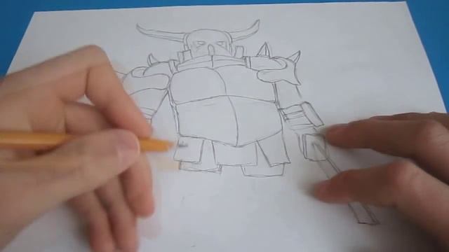 Как нарисовать ПЕККУ из Клаш оф кланс. смотреть онлайн